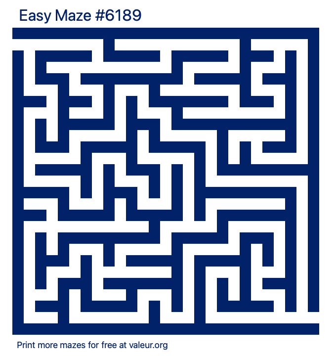 Free Printable Easy Maze number 6189