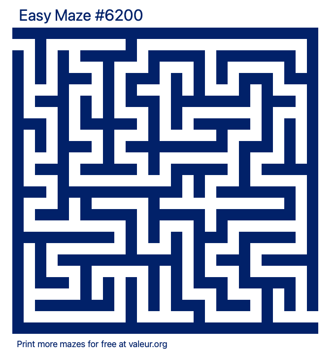 Free Printable Easy Maze number 6200