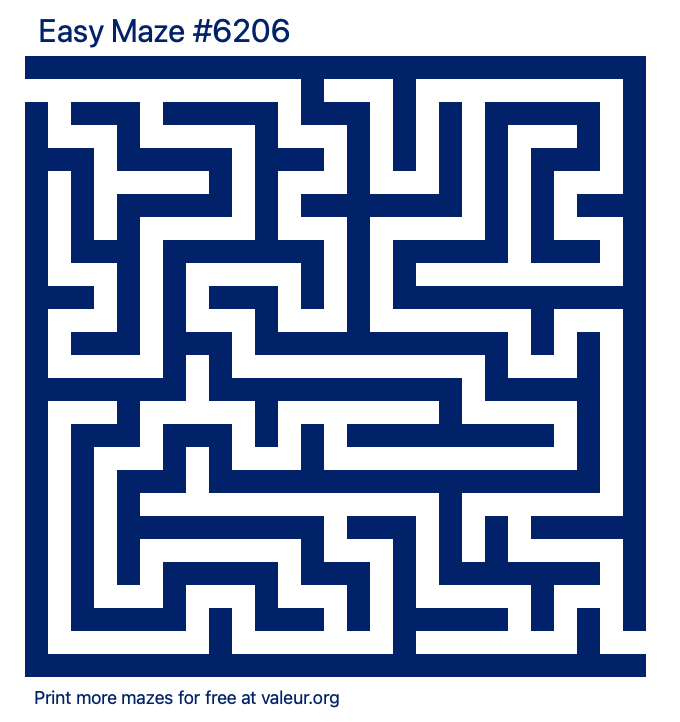 Free Printable Easy Maze number 6206