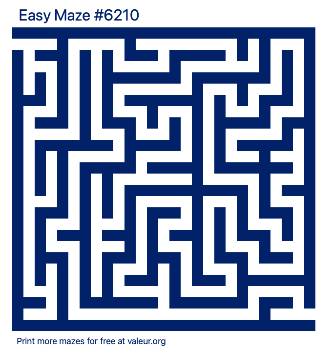 Free Printable Easy Maze number 6210