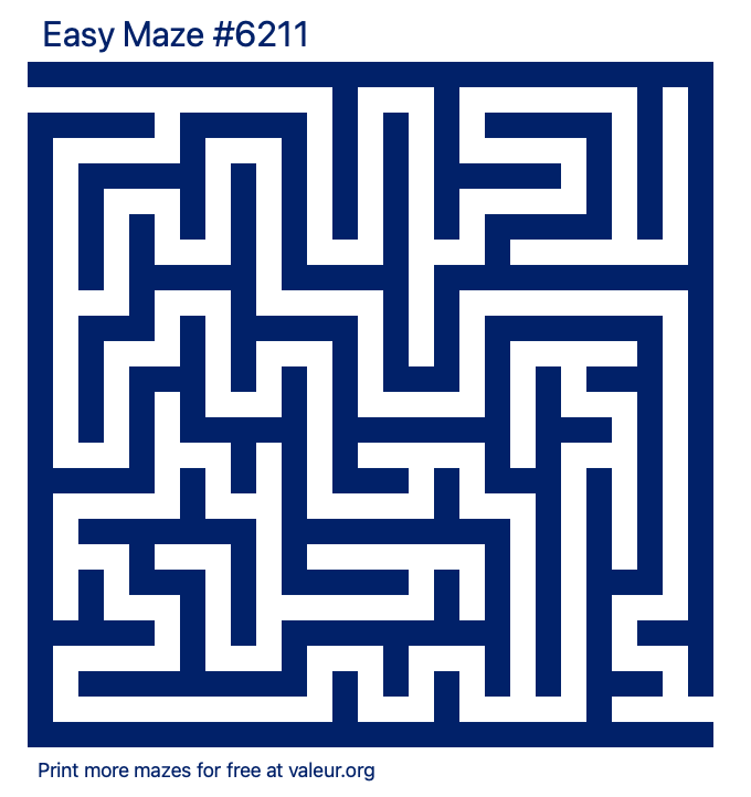 Free Printable Easy Maze number 6211