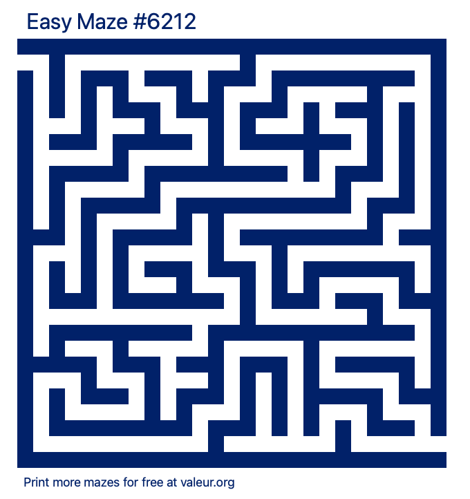 Free Printable Easy Maze number 6212