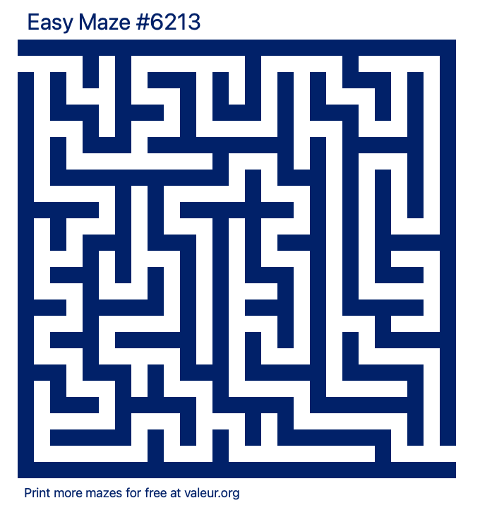 Free Printable Easy Maze number 6213