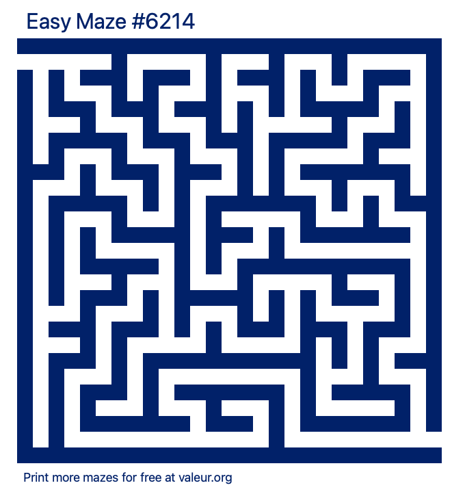 Free Printable Easy Maze number 6214