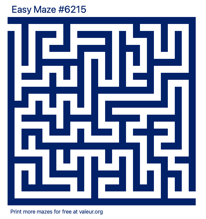 Free Printable Easy Maze number 6215