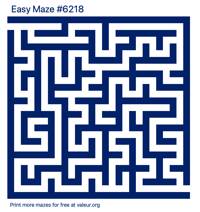 Free Printable Easy Maze number 6218