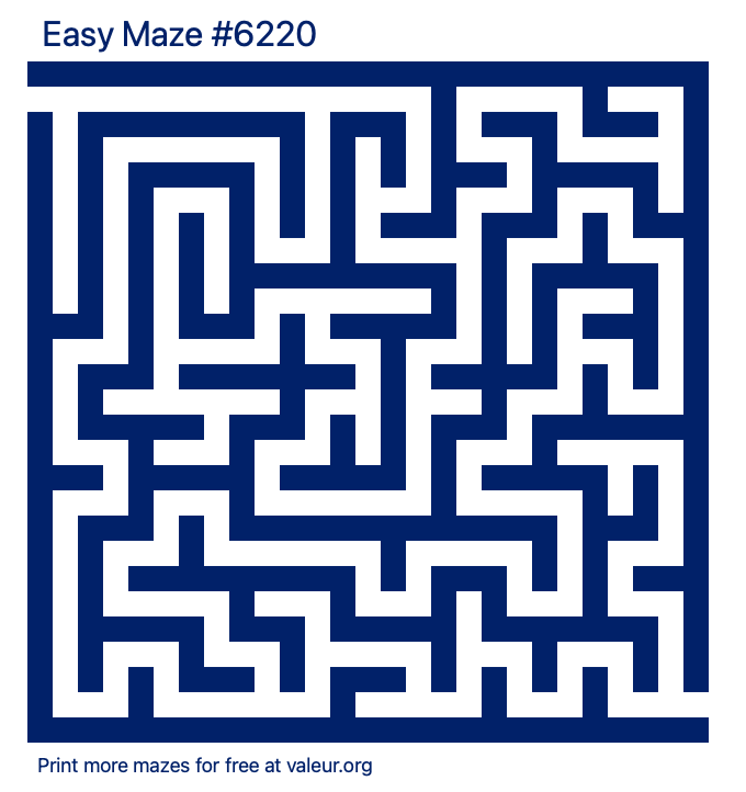 Free Printable Easy Maze number 6220