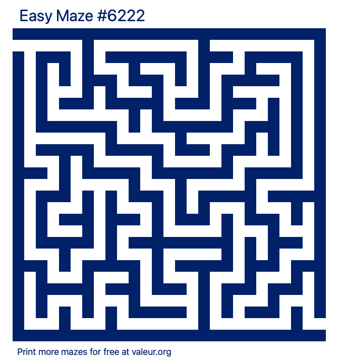 Free Printable Easy Maze number 6222