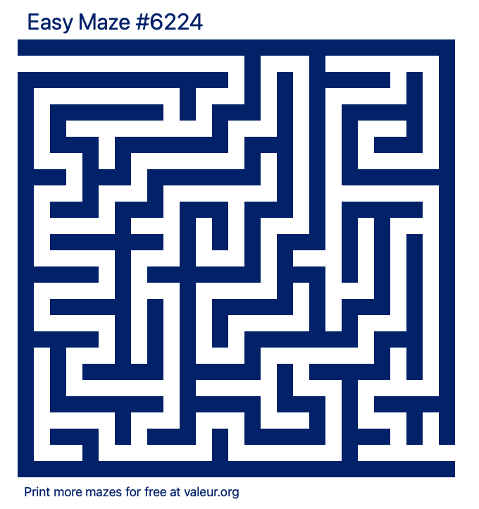 Free Printable Easy Maze number 6224