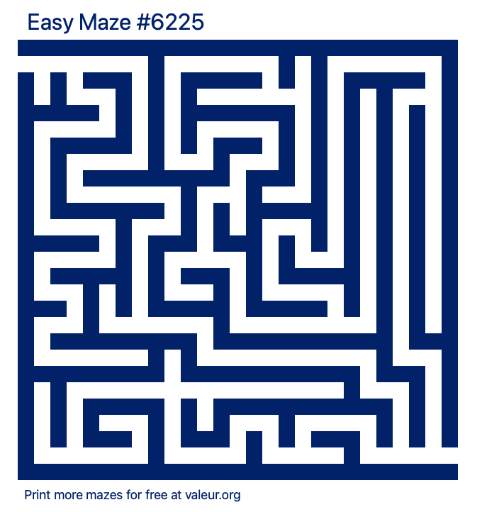 Free Printable Easy Maze number 6225