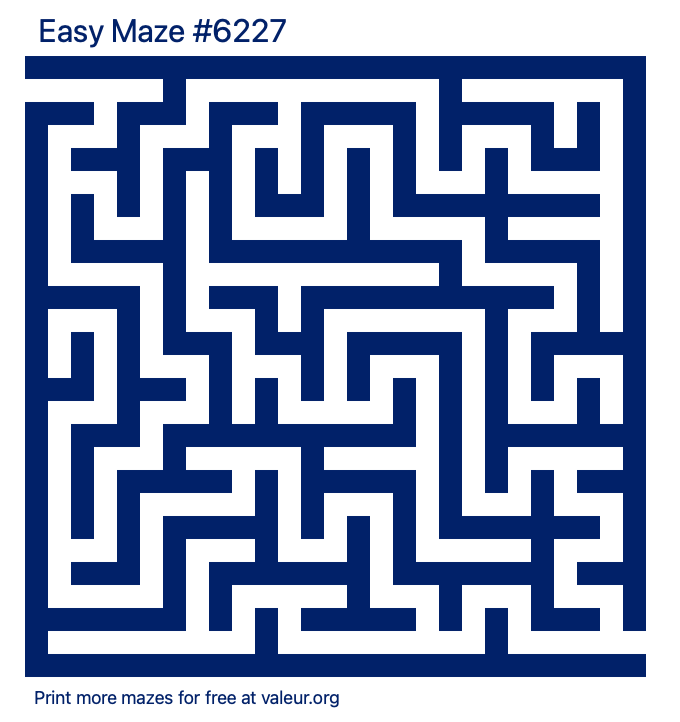 Free Printable Easy Maze number 6227