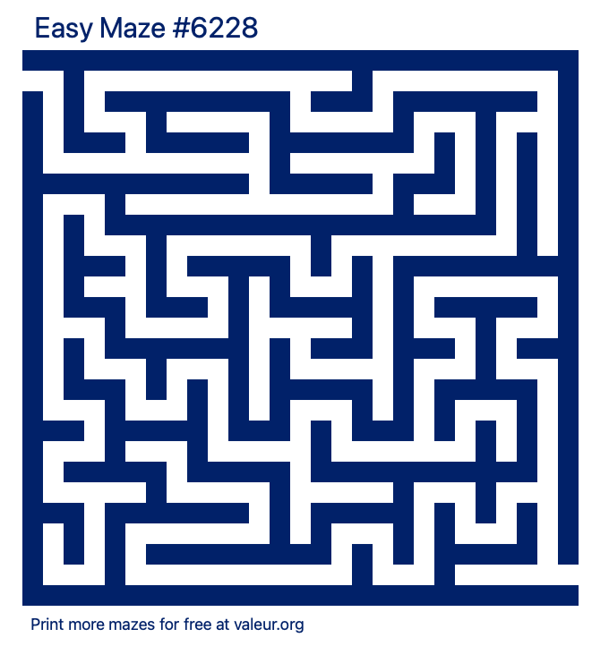 Free Printable Easy Maze number 6228