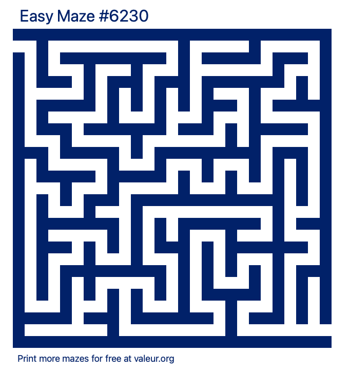 Free Printable Easy Maze number 6230