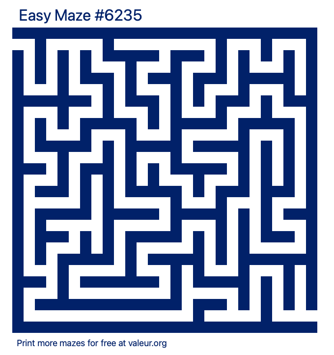 Free Printable Easy Maze number 6235