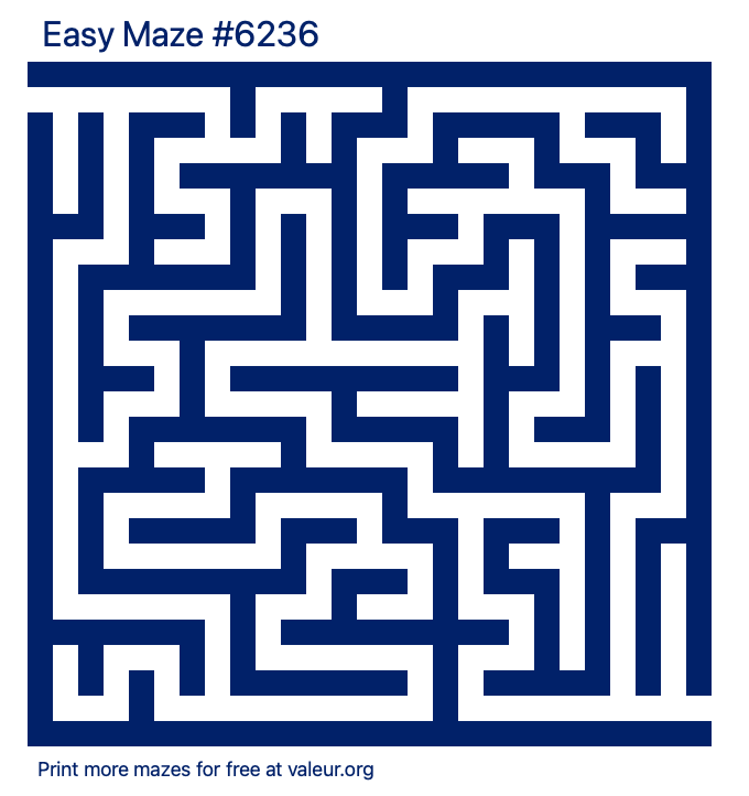 Free Printable Easy Maze number 6236