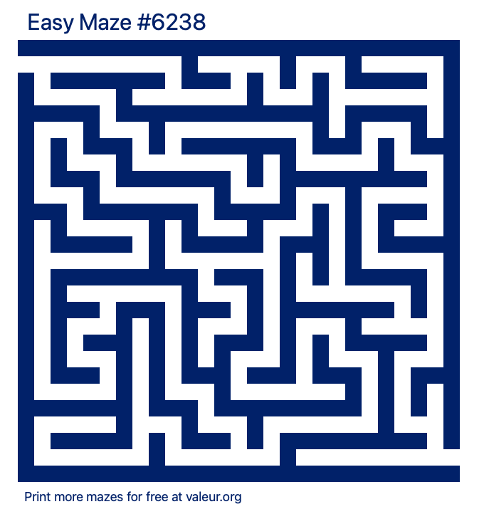 Free Printable Easy Maze number 6238