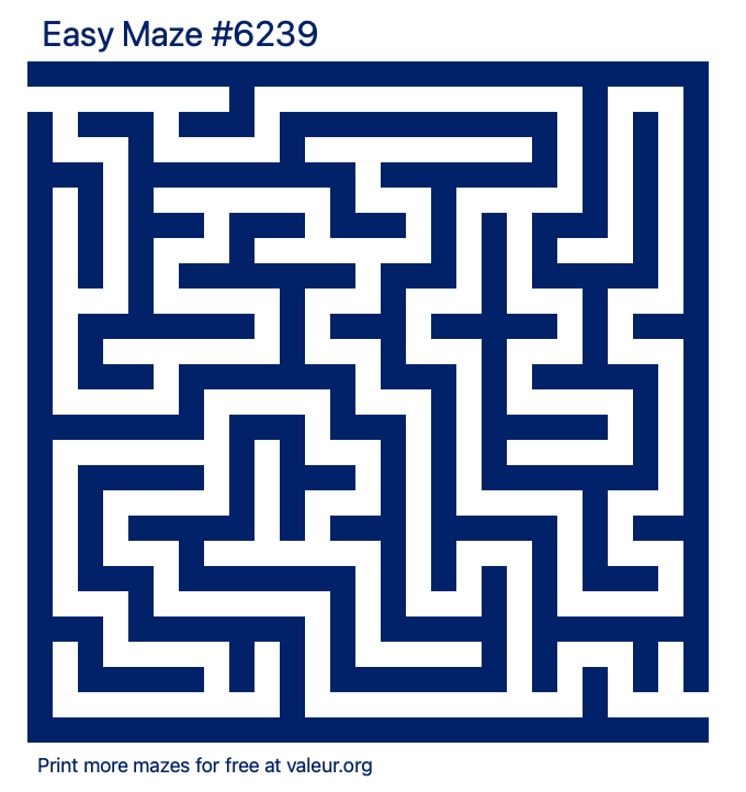 Free Printable Easy Maze number 6239