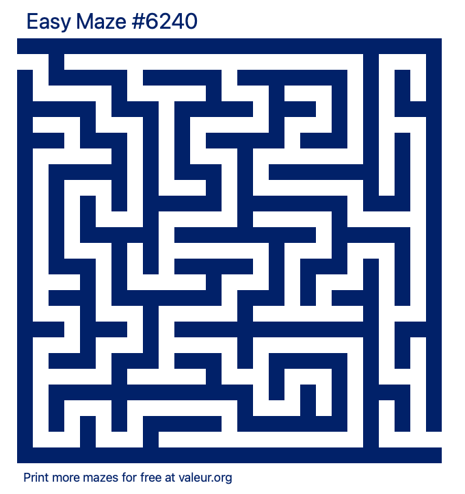 Free Printable Easy Maze number 6240