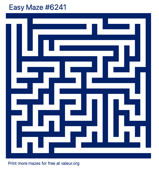 Free Printable Easy Maze number 6241