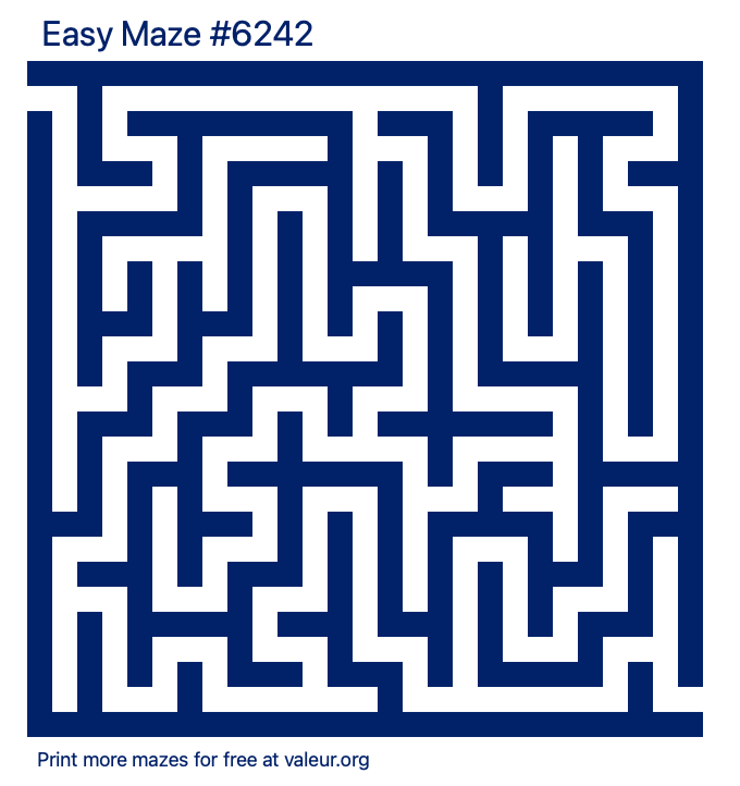 Free Printable Easy Maze number 6242