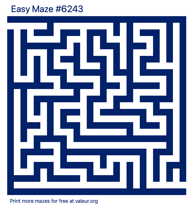 Free Printable Easy Maze number 6243