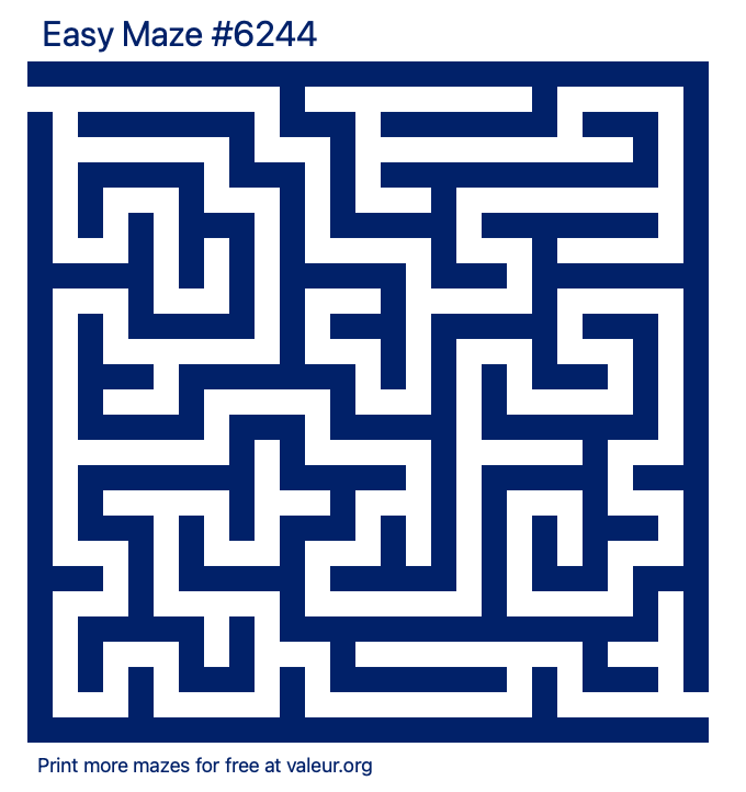 Free Printable Easy Maze number 6244