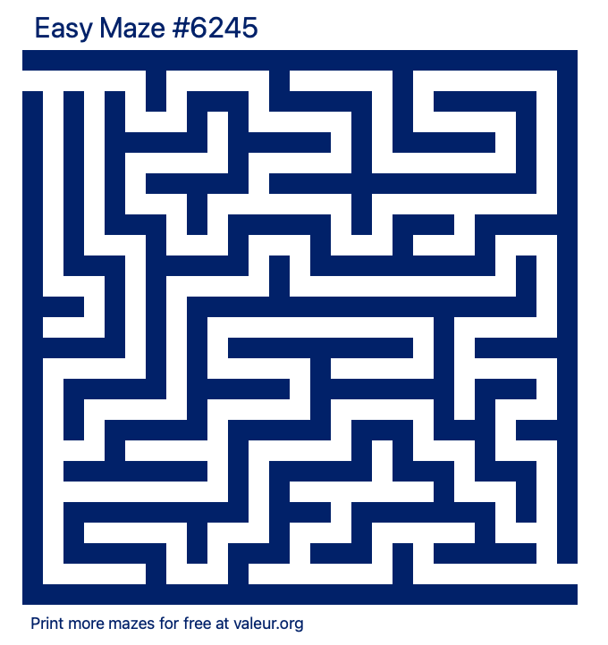 Free Printable Easy Maze number 6245