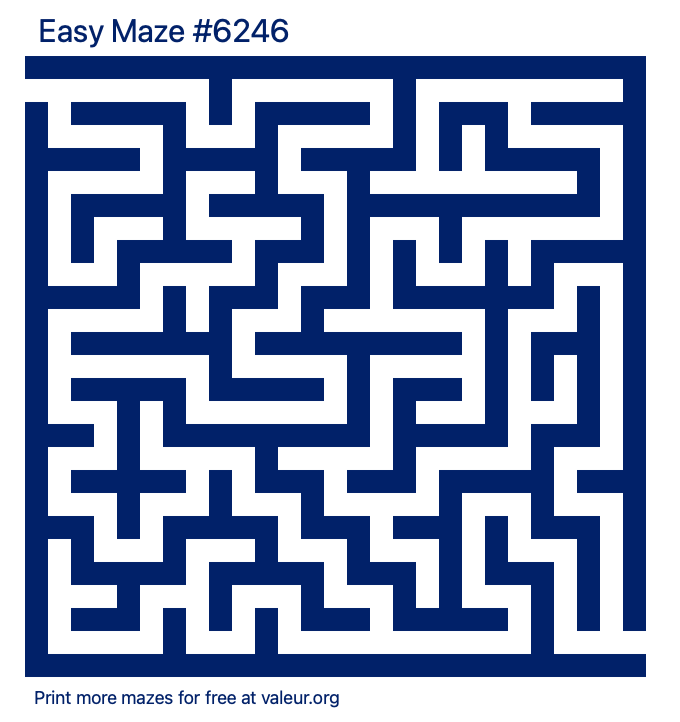 Free Printable Easy Maze number 6246