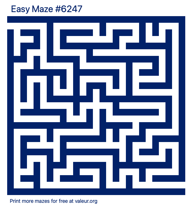 Free Printable Easy Maze number 6247