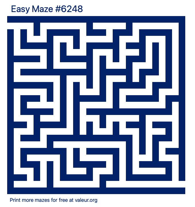 Free Printable Easy Maze number 6248