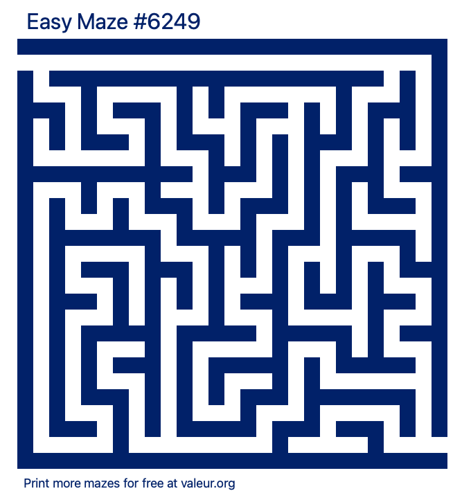 Free Printable Easy Maze number 6249