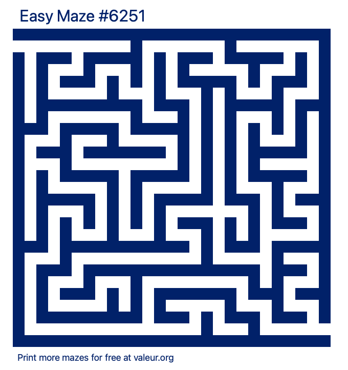 Free Printable Easy Maze number 6251