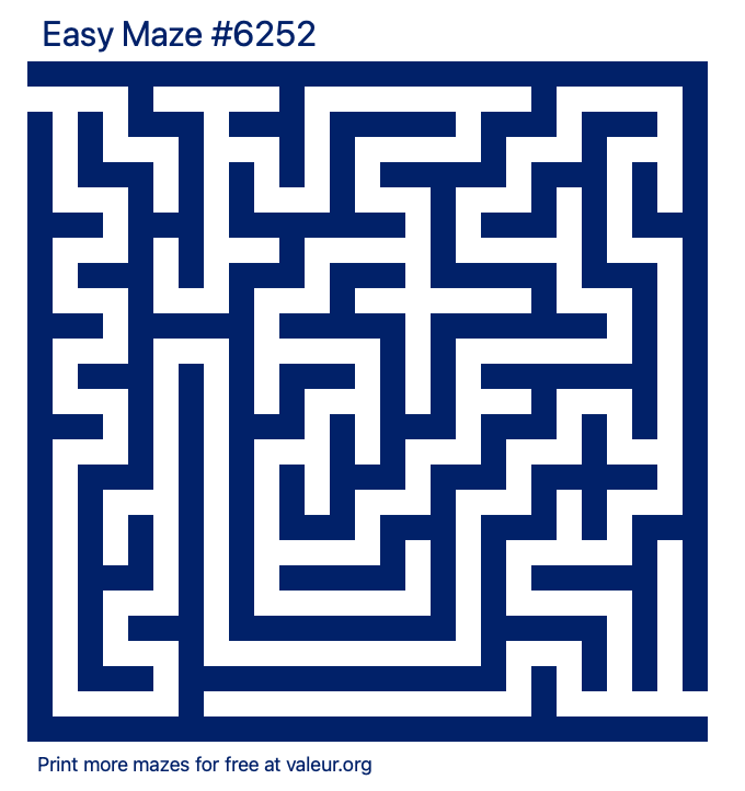 Free Printable Easy Maze number 6252