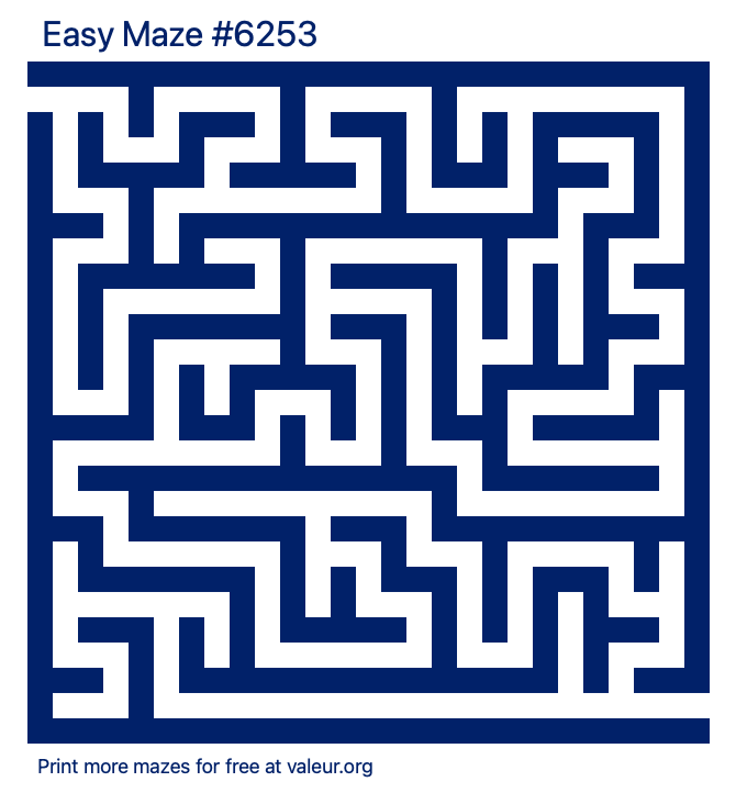 Free Printable Easy Maze number 6253