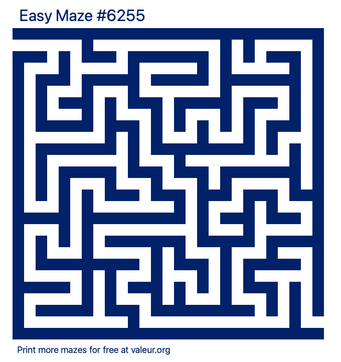 Free Printable Easy Maze number 6255