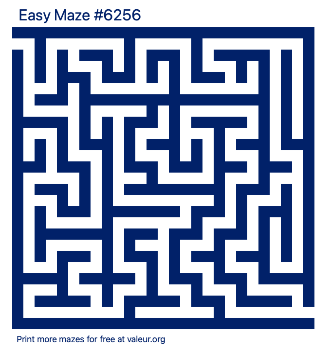 Free Printable Easy Maze number 6256