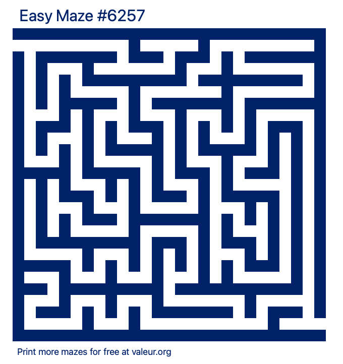 Free Printable Easy Maze number 6257