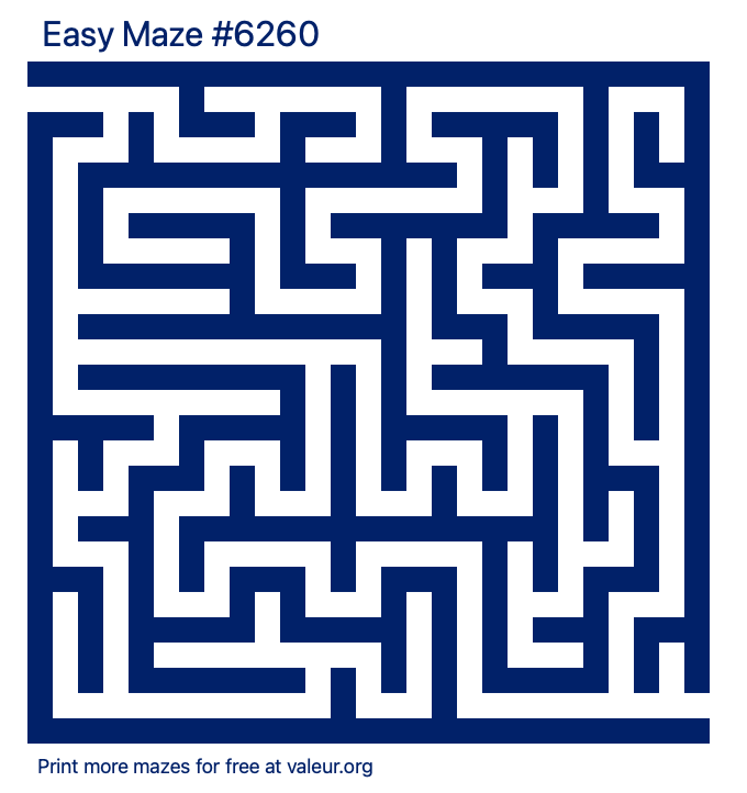 Free Printable Easy Maze number 6260