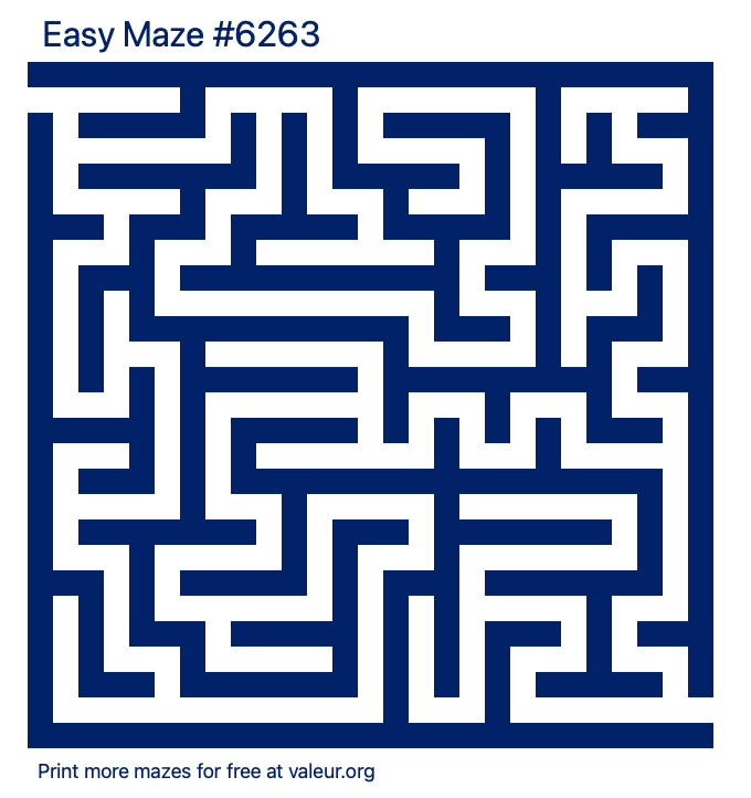 Free Printable Easy Maze number 6263