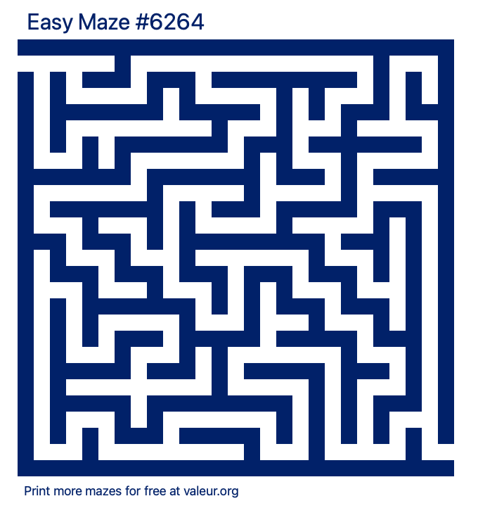 Free Printable Easy Maze number 6264