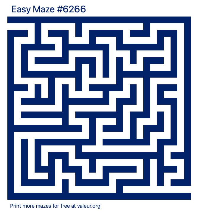 Free Printable Easy Maze number 6266