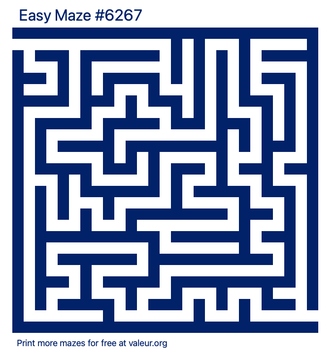 Free Printable Easy Maze number 6267