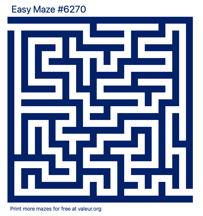 Free Printable Easy Maze number 6270