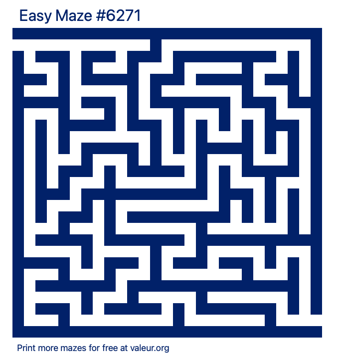 Free Printable Easy Maze number 6271