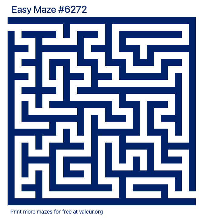 Free Printable Easy Maze number 6272