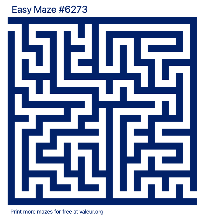 Free Printable Easy Maze number 6273