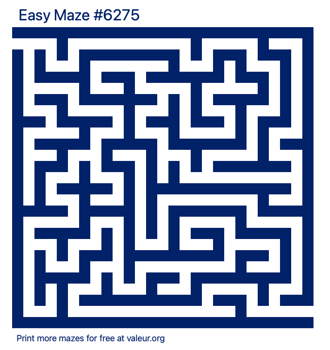 Free Printable Easy Maze number 6275