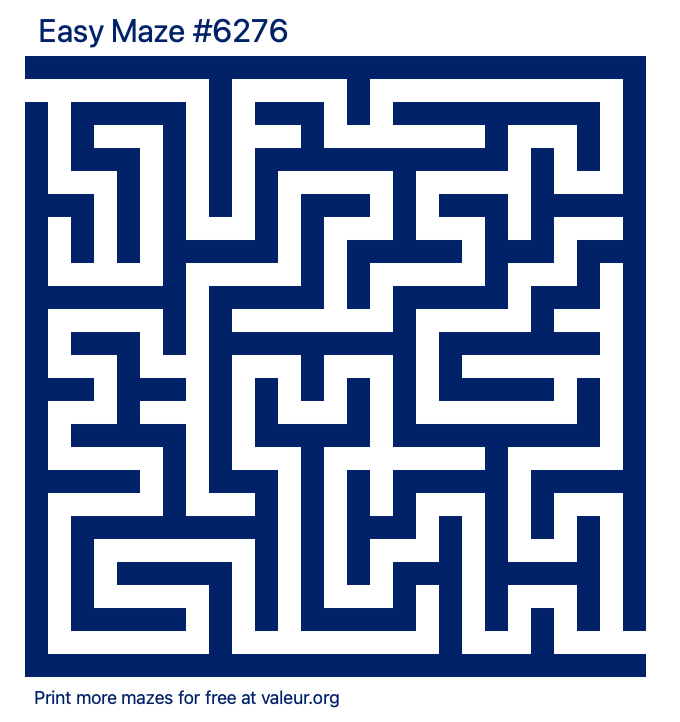 Free Printable Easy Maze number 6276