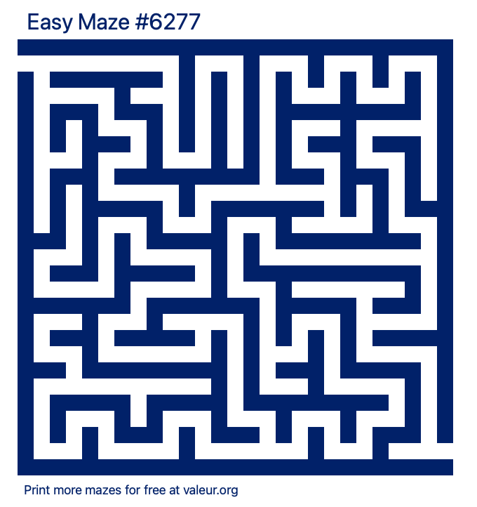 Free Printable Easy Maze number 6277