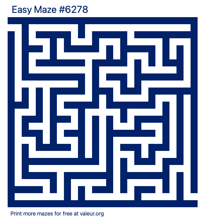 Free Printable Easy Maze number 6278